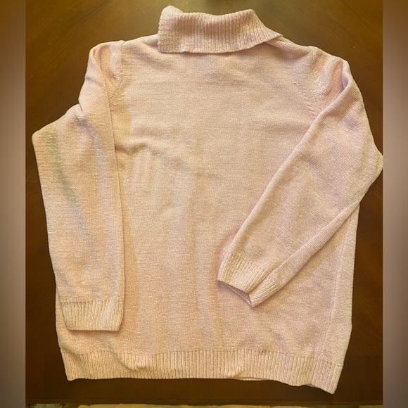 Grandmacore Ballet Blush Pink LARGE Cable Knit Sweater - Picture 2 of 7